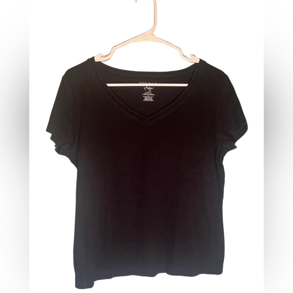 Universal Thread Black Fitted Short Sleeve Tee